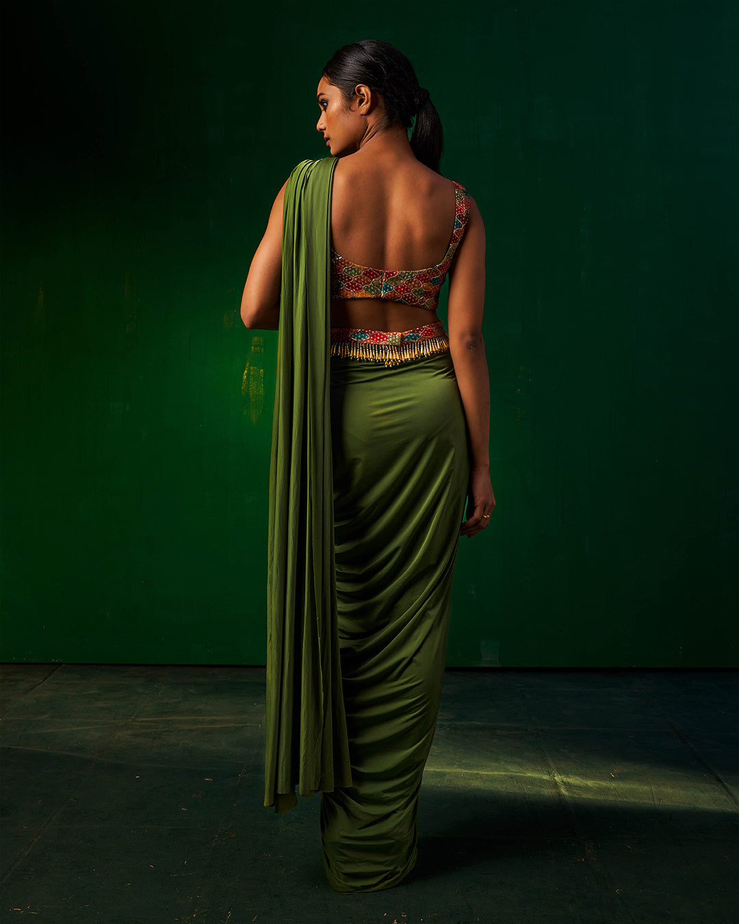 Misakee Drape Saree With Georgette Blouse
