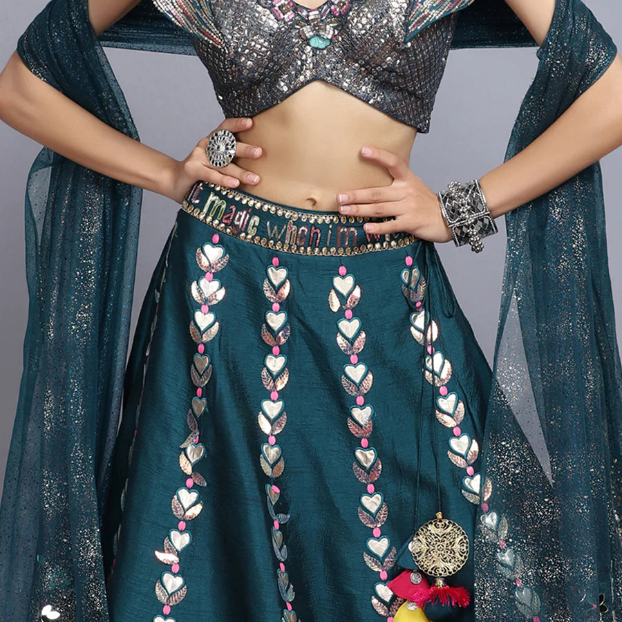 Kashmeera Shah In Modern Baraat Handpainted Lehenga Set