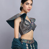 Kashmeera Shah In Modern Baraat Handpainted Lehenga Set