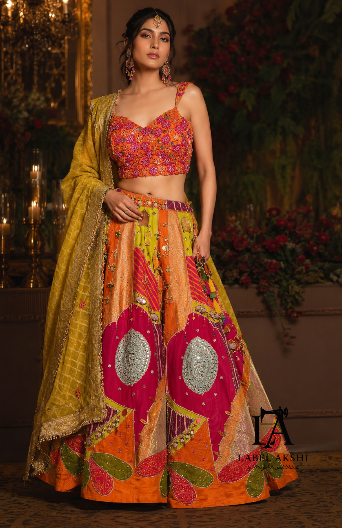 Multicolor Leheriya- Bandhej