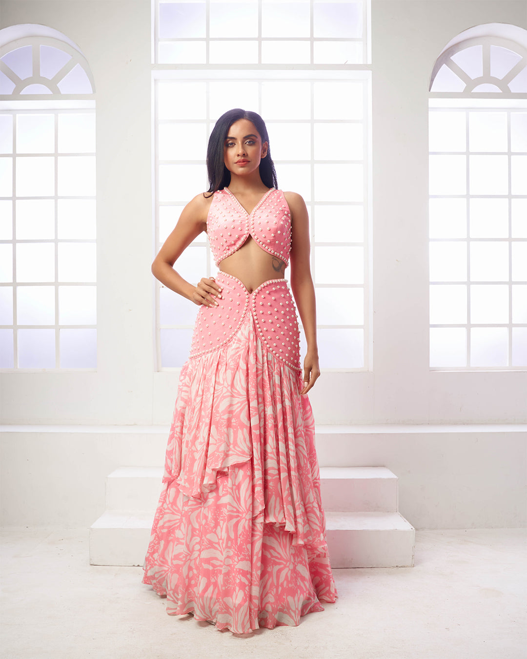 Nyra Ruffle Lehenga Set