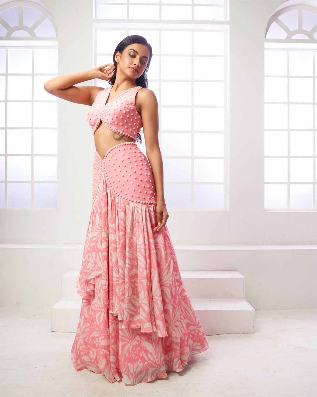 Nyra Ruffle Lehenga Set
