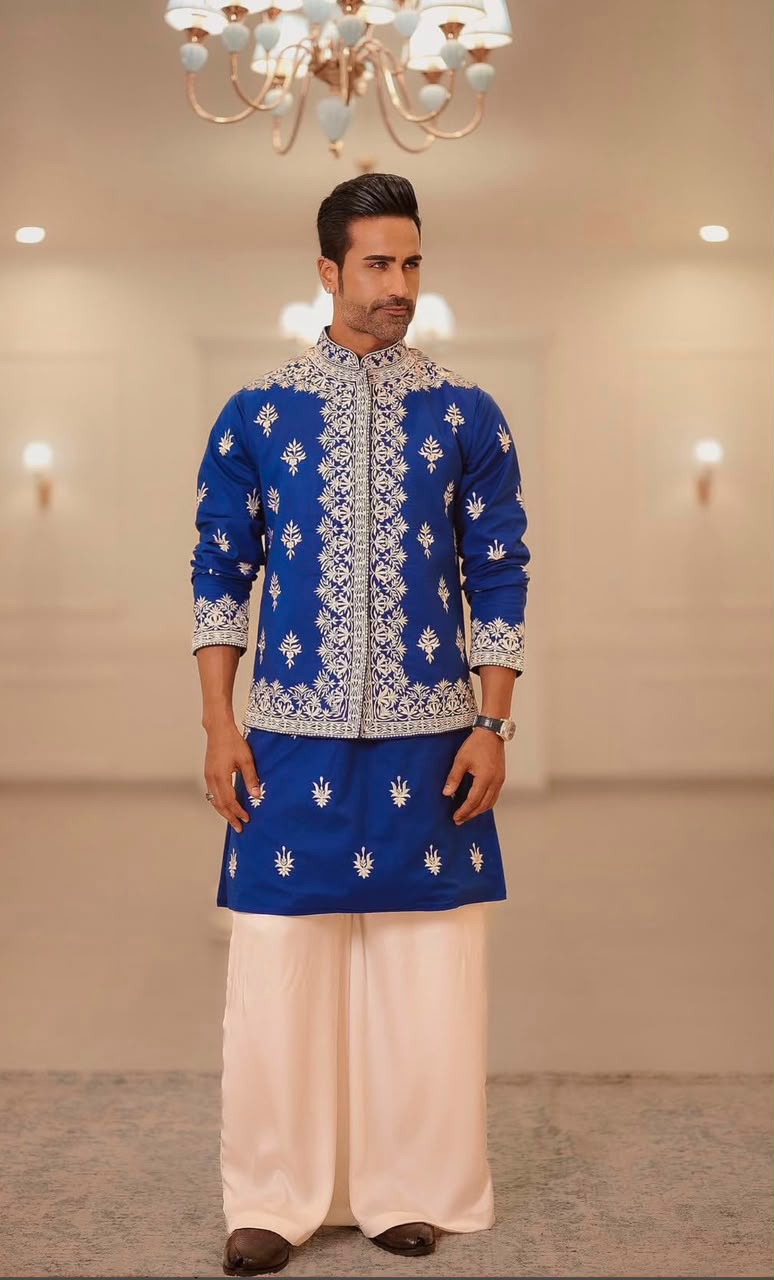 Cobalt Royale Embroidered Set