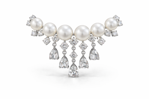 Pearl Radiance Crystal Brooch