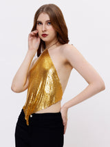 Backless Gold Bling Top