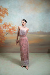 Pink Mirror Dori Work Corset with Straight Skirt Set (2 Pcs)