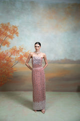 Pink Mirror Dori Work Corset with Straight Skirt Set (2 Pcs)