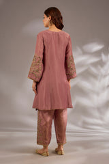 Crush Tissue Dori Hand Embroidered Anarkali Set