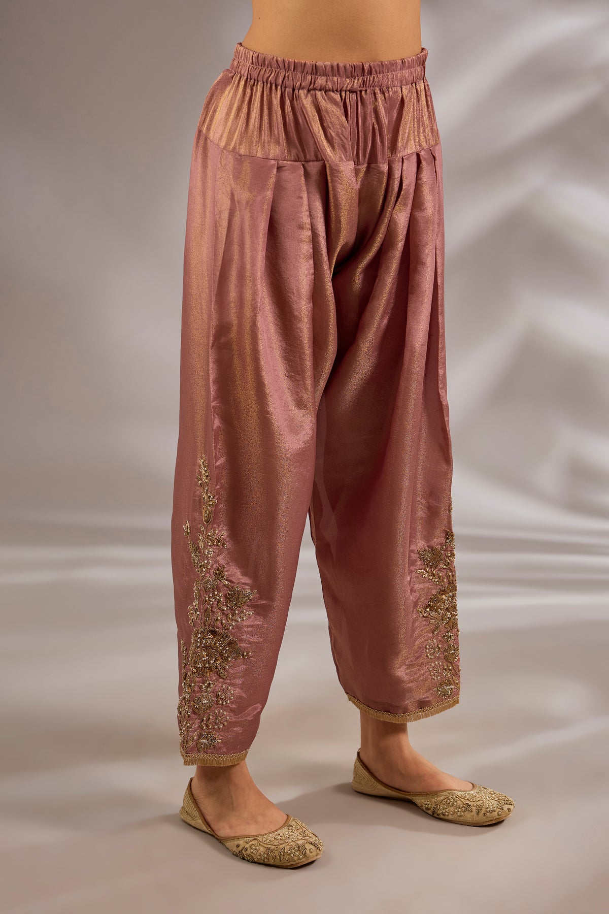 Crush Tissue Dori Hand Embroidered Anarkali Set