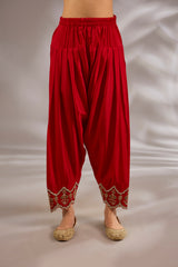 Silk Dori Hand & Machine Embroidered Anarkali Set