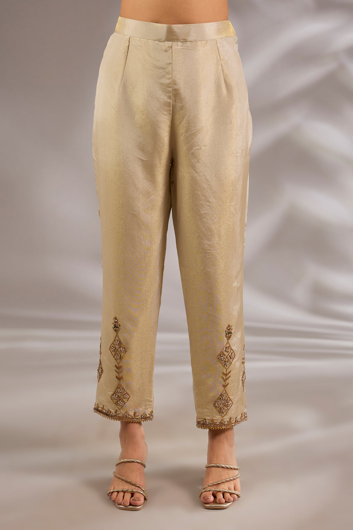 Princess Flared Tissue Hand Embroidered Kurta Set