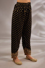 Silk Dori Hand Embroidered Short Anarkali Set