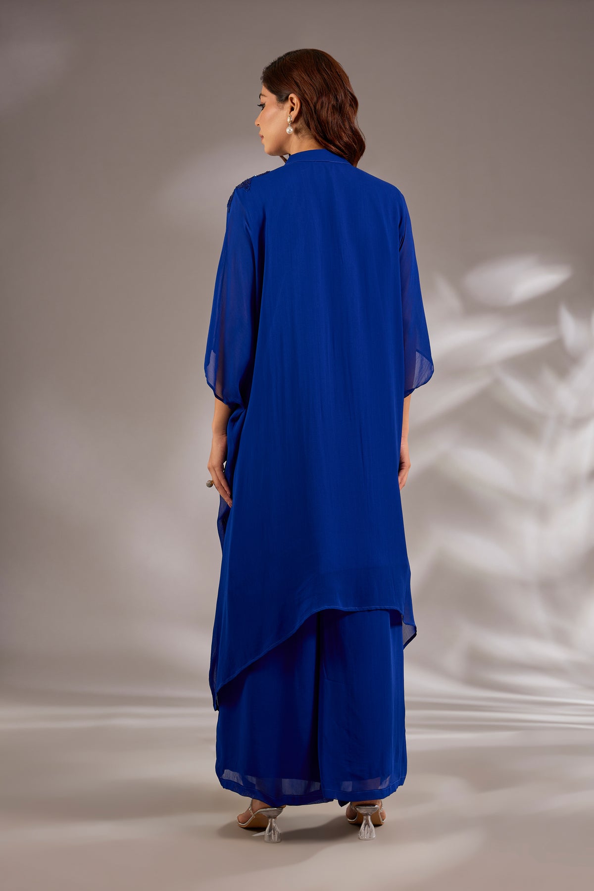 Georgette Sequins Hand Embroidered Kaftan Set
