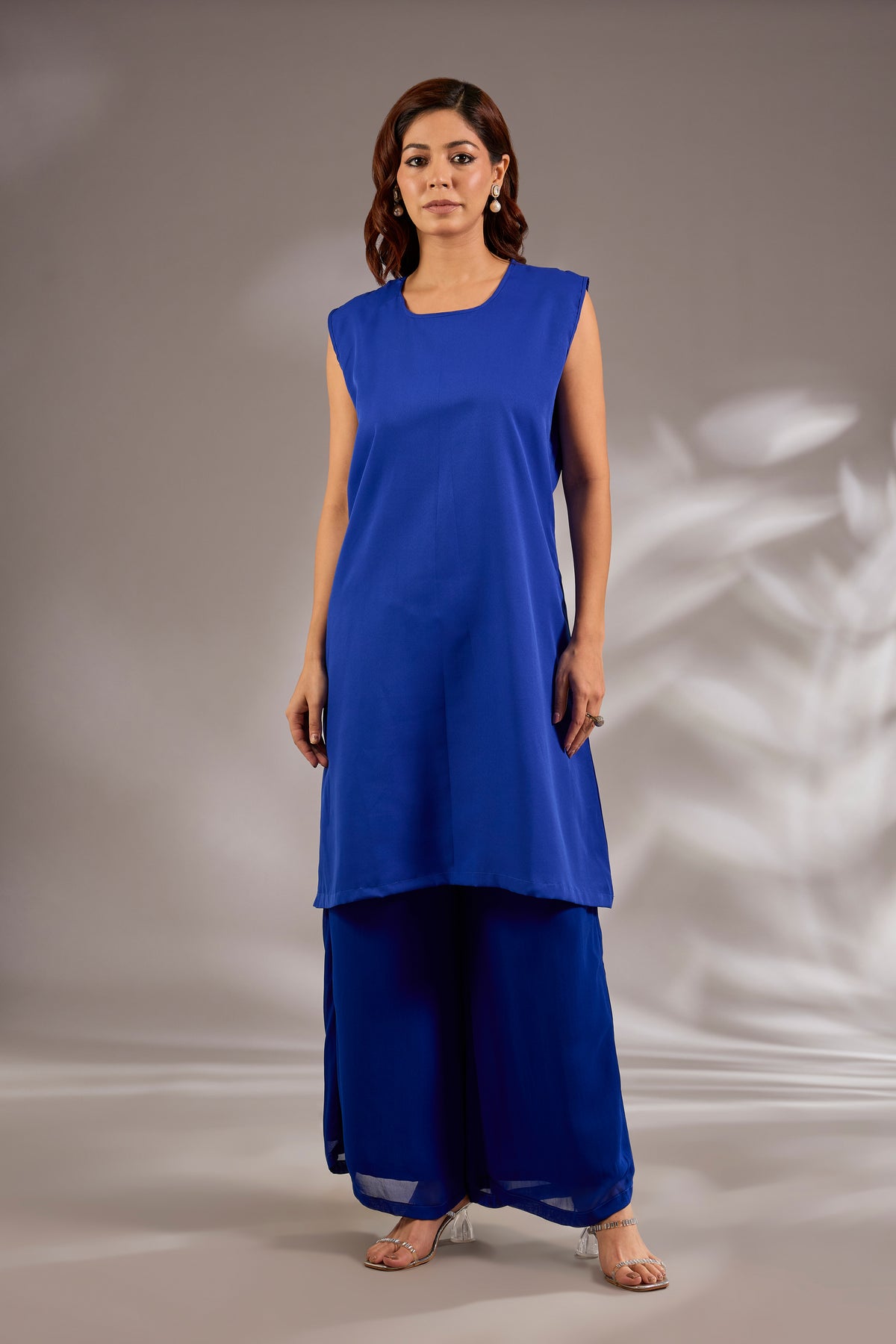 Georgette Sequins Hand Embroidered Kaftan Set