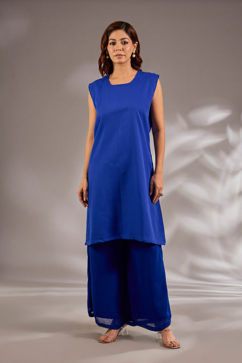 Georgette Sequins Hand Embroidered Kaftan Set
