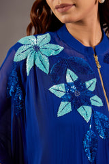 Georgette Sequins Hand Embroidered Kaftan Set