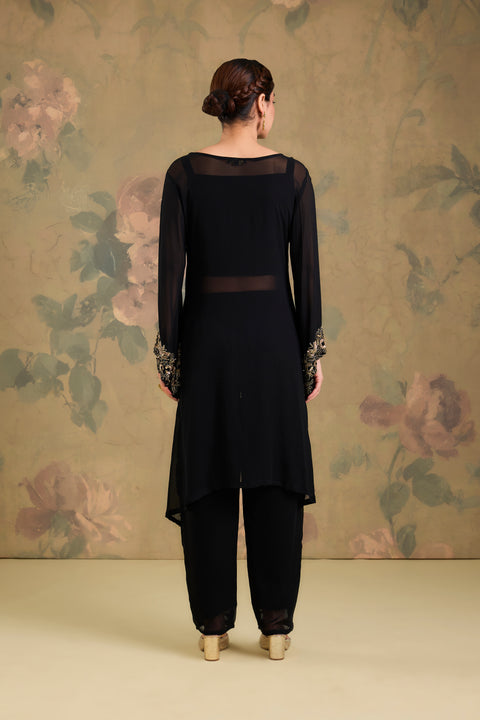 Georgette Handworked Indo-Western Co-Ord Set