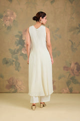 Chinon Cotton Handworked Flared Kurta Set
