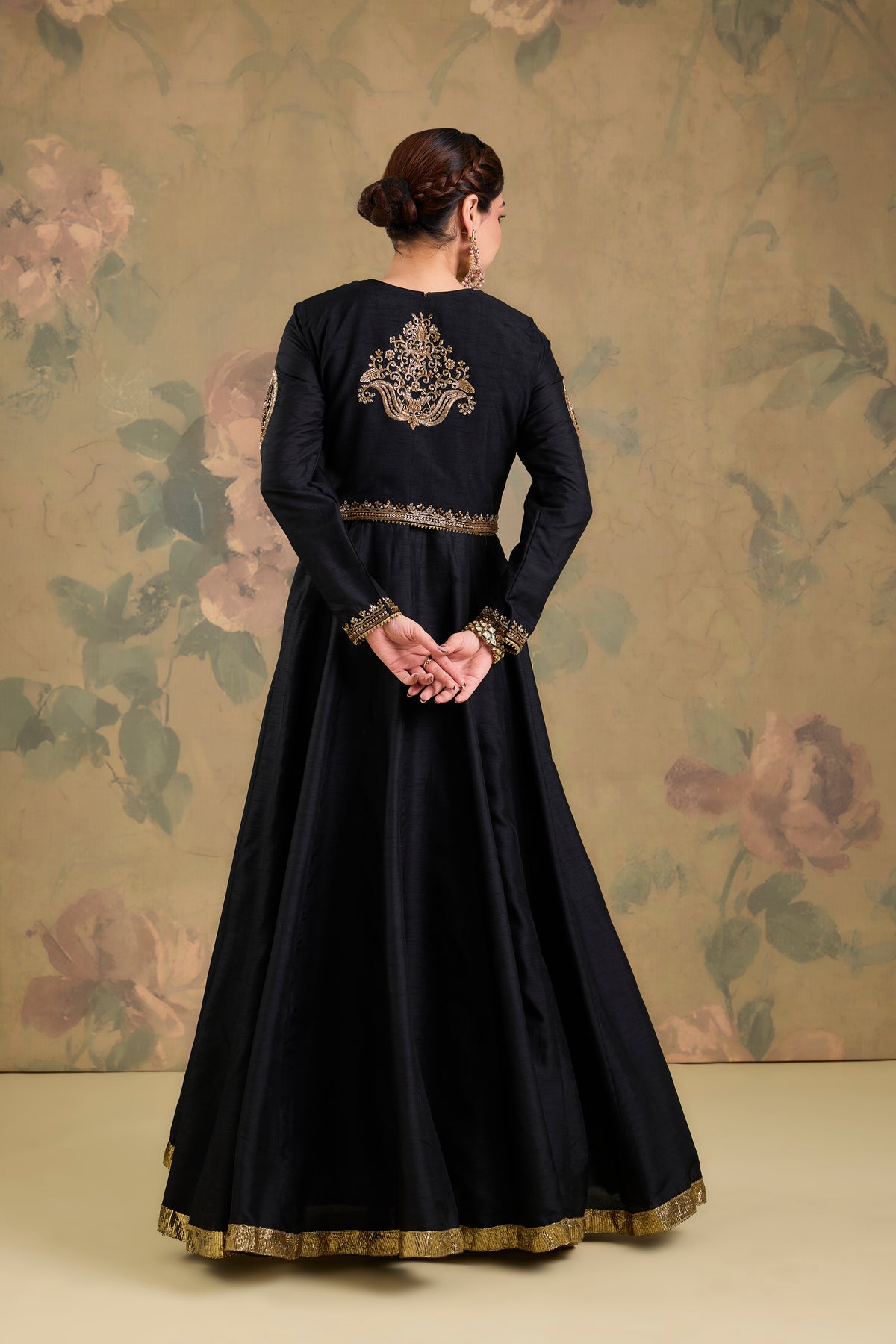 Silk Anarkali Set with Handworked Short Jacket