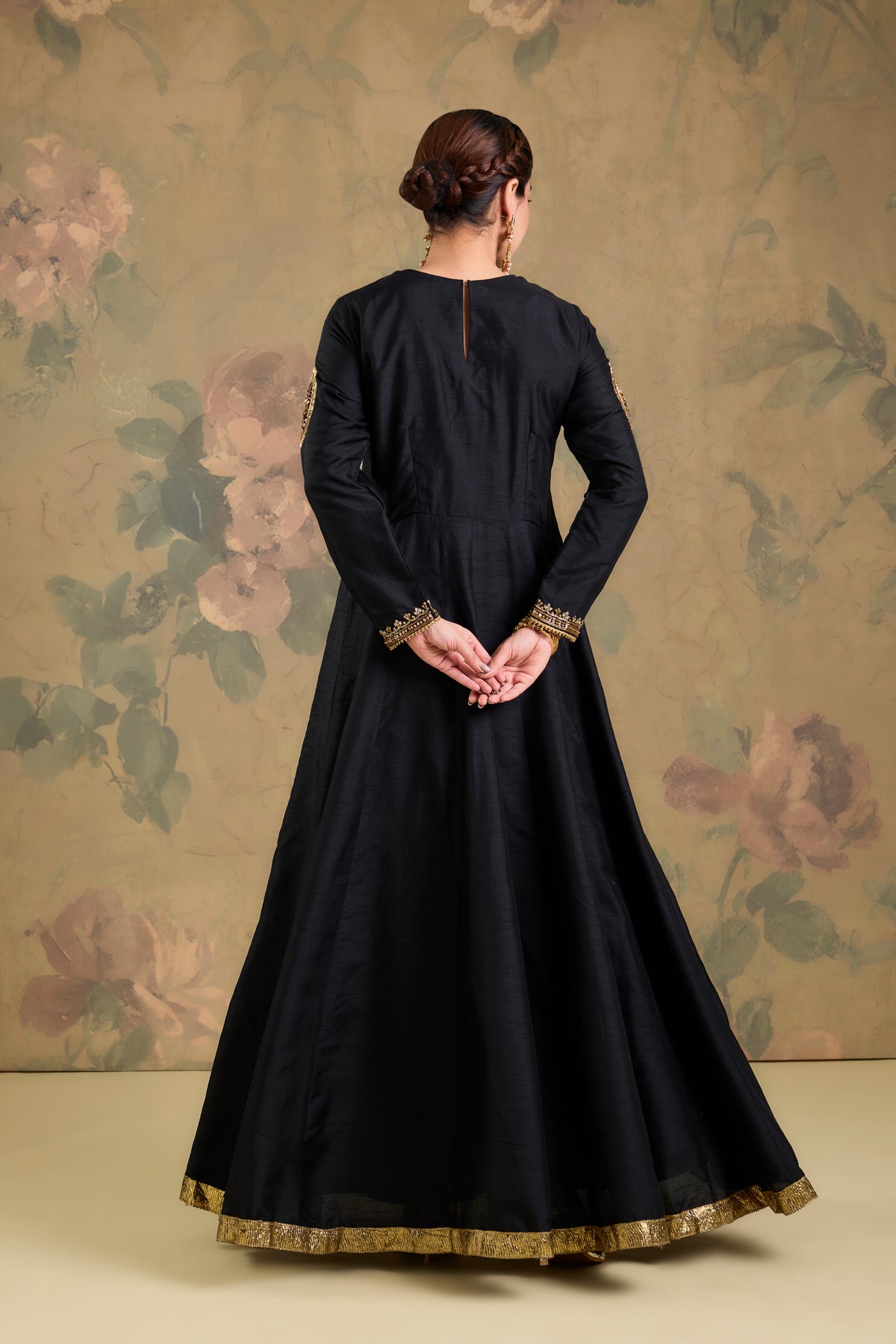 Silk Anarkali Set with Handworked Short Jacket