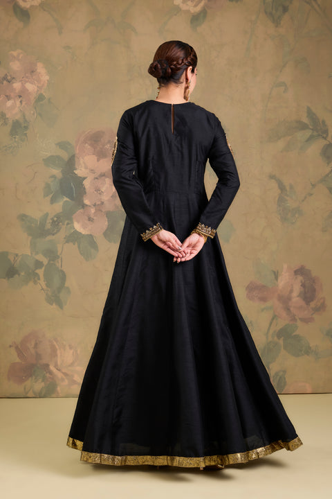 Silk Anarkali Set with Handworked Short Jacket