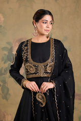 Silk Anarkali Set with Handworked Short Jacket