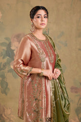 Tissue Handworked Kurta Set with Salwar