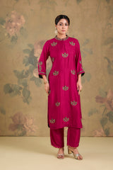 Silk Handworked Kurta Set