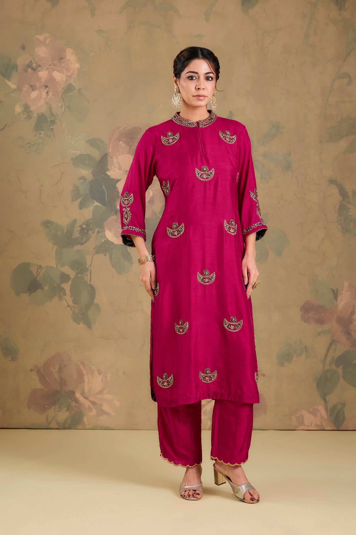 Silk Handworked Kurta Set