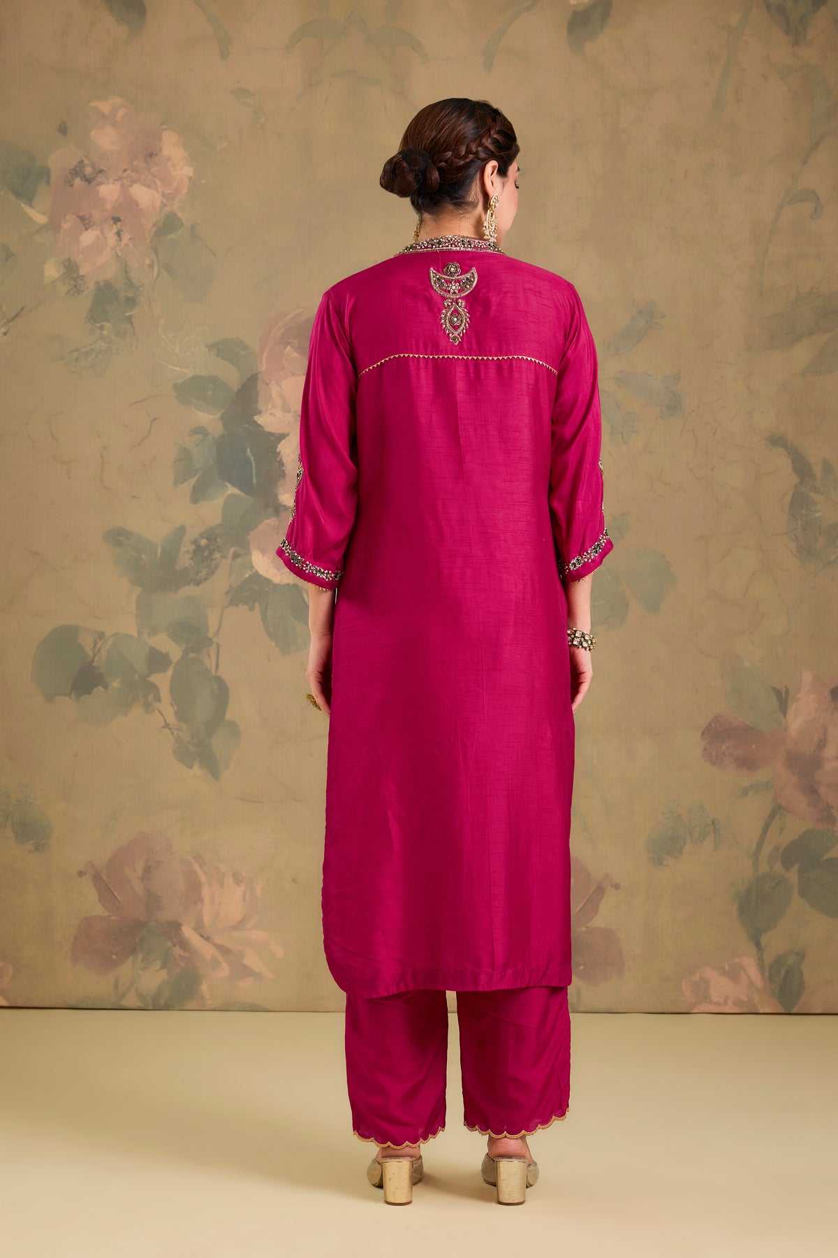 Silk Handworked Kurta Set