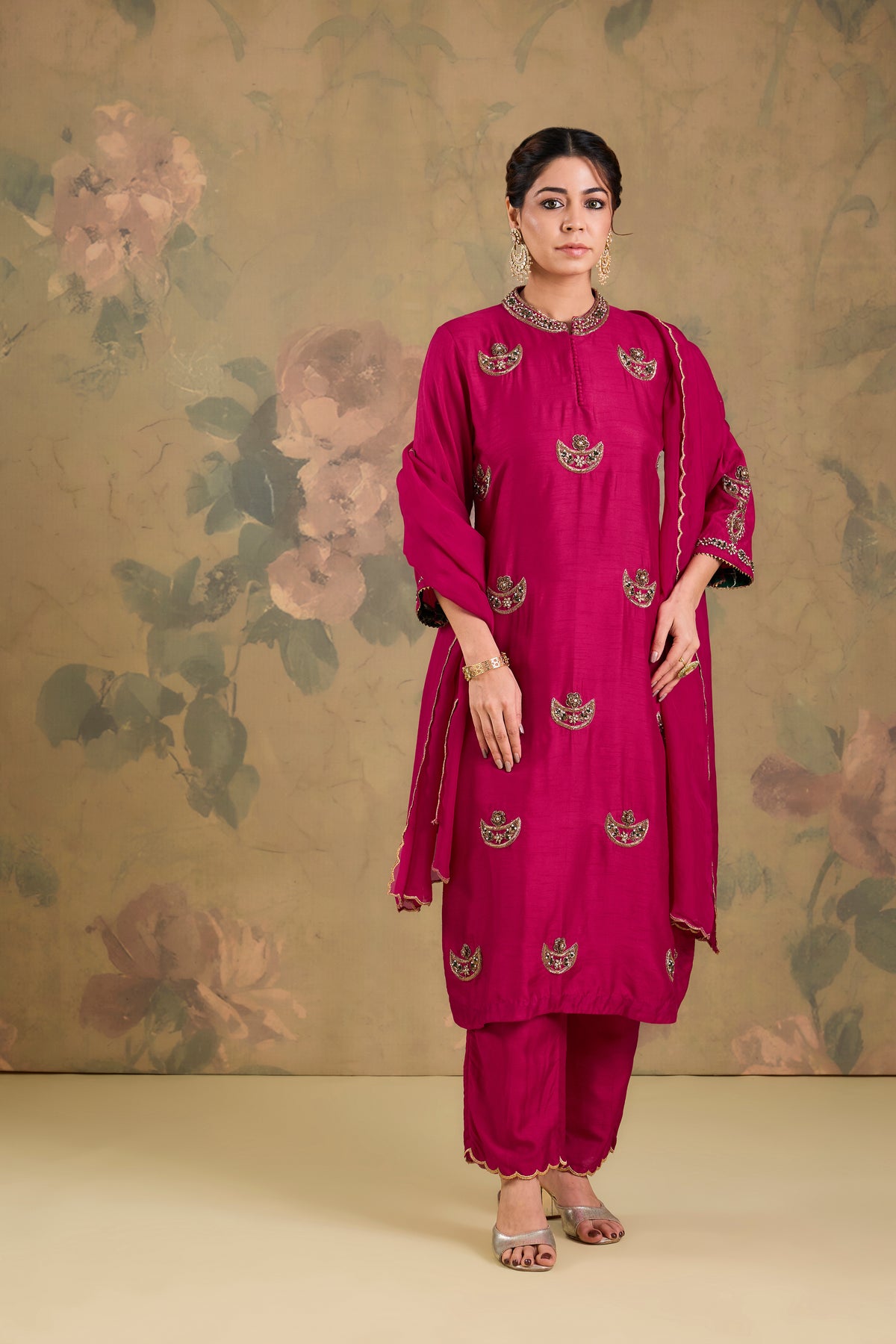 Silk Handworked Kurta Set