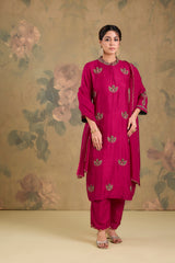 Silk Handworked Kurta Set