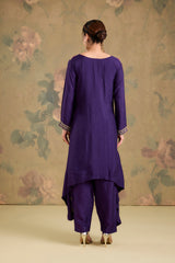 Silk Handworked Flared Kurta Set
