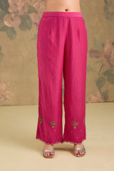 Mul Chanderi Handworked Anarkali Set