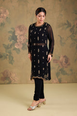 Georgette Co-Ord Set with Stone Work
