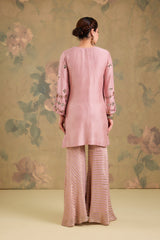 Silk Kurta with Banarasi Gharara & Handwork