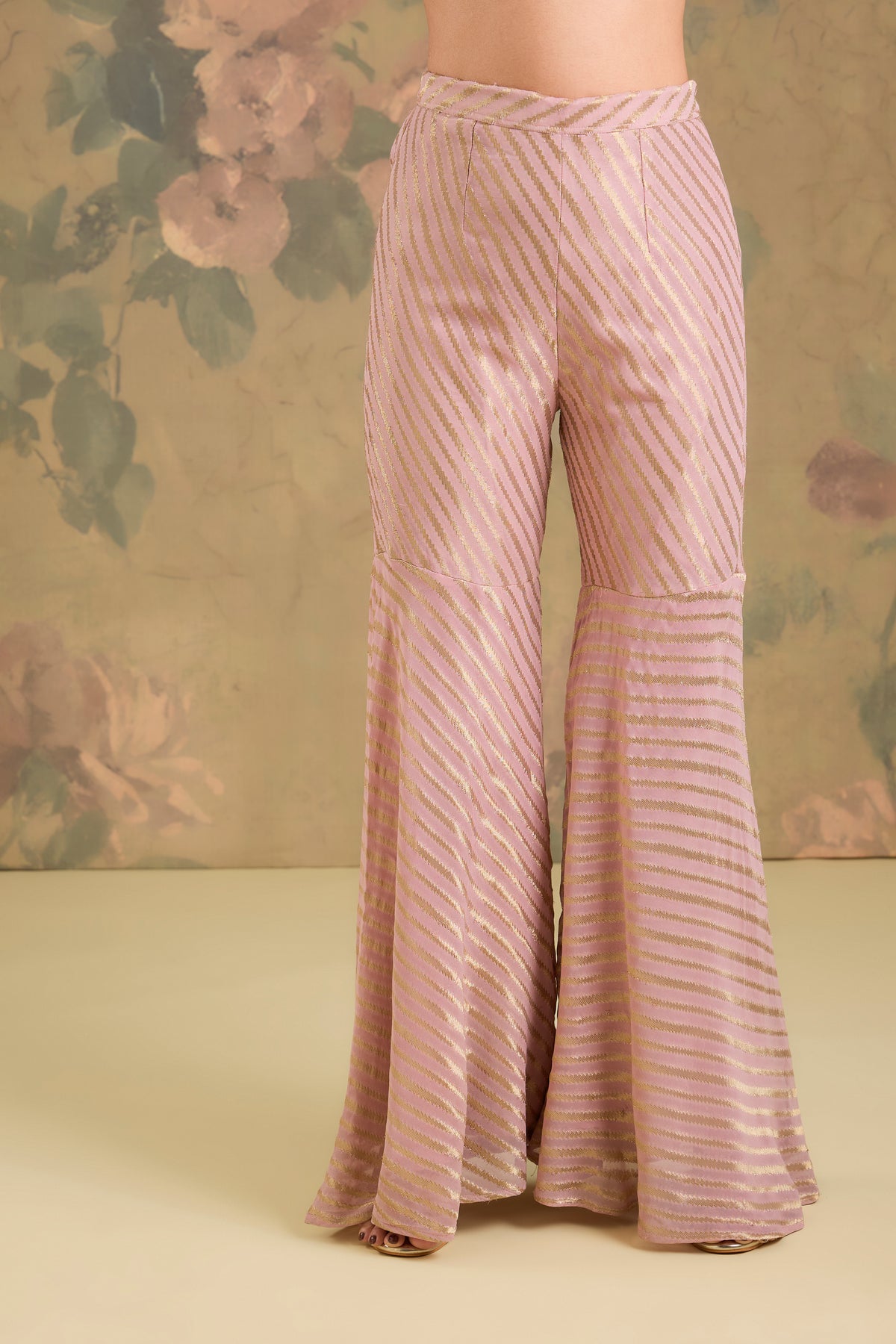 Silk Kurta with Banarasi Gharara & Handwork