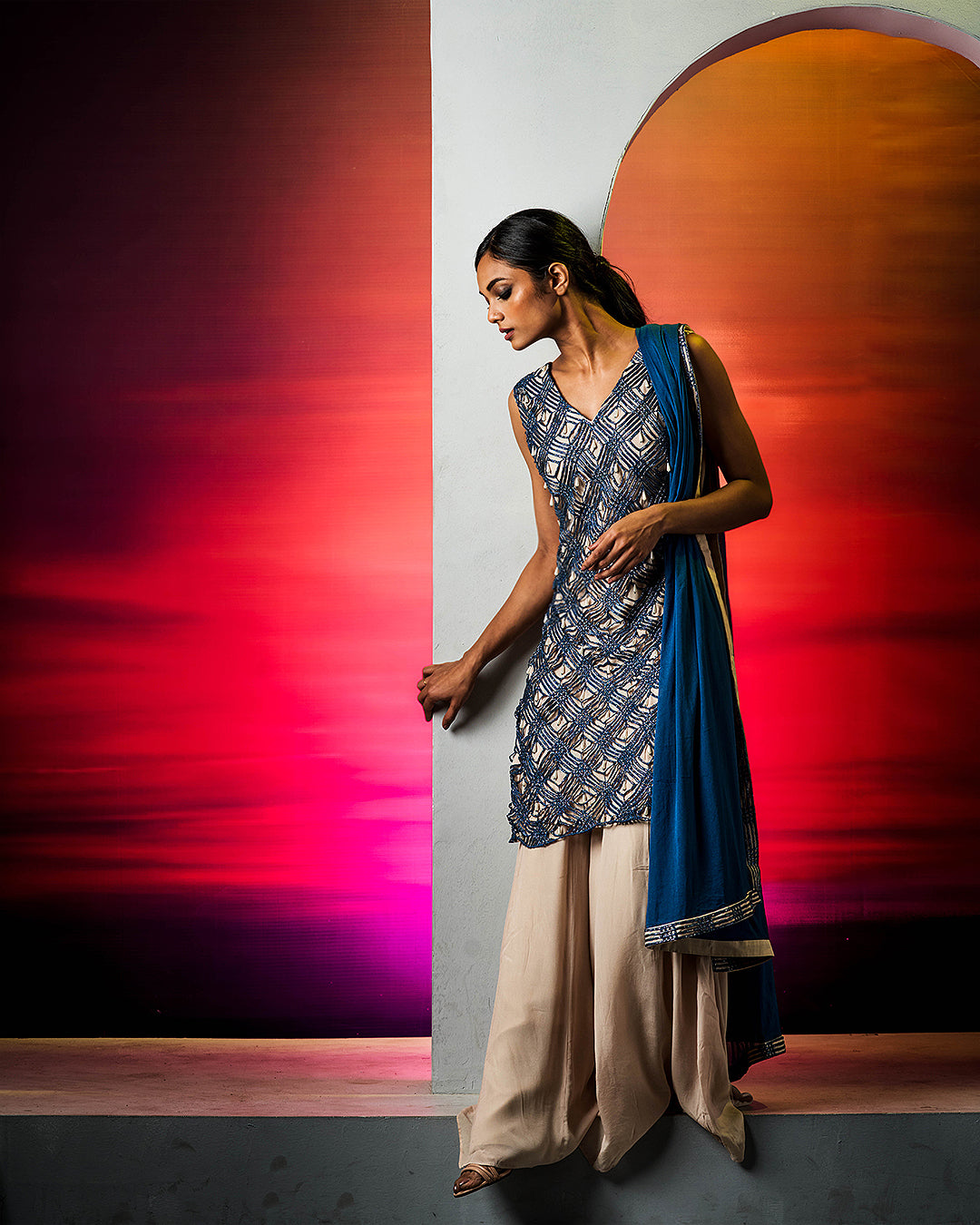 Samira Kurta Set With Pants & Dupatta