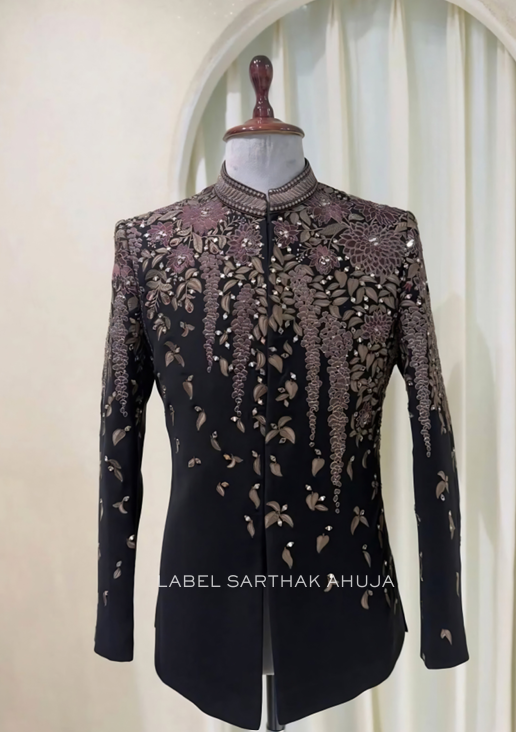 LEAF EMBROIDERED INDO SET