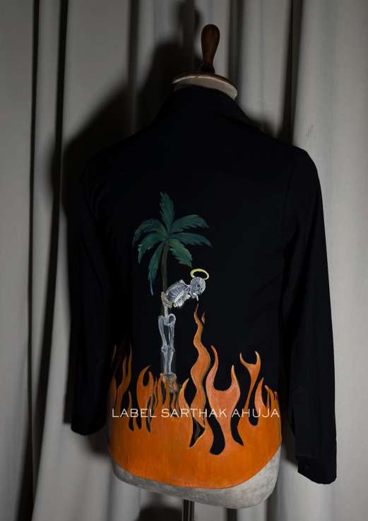 HAND PAINTED FIRE SHIRT