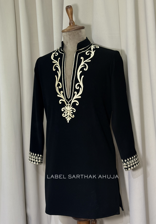 GOLDEN NECK EMBROIDERED KURTA