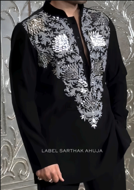 MIDNIGHT BLOOM KURTA SET
