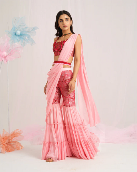Elegant Drape Sharara Set
