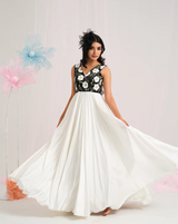 Chic Floral Elegance Gown
