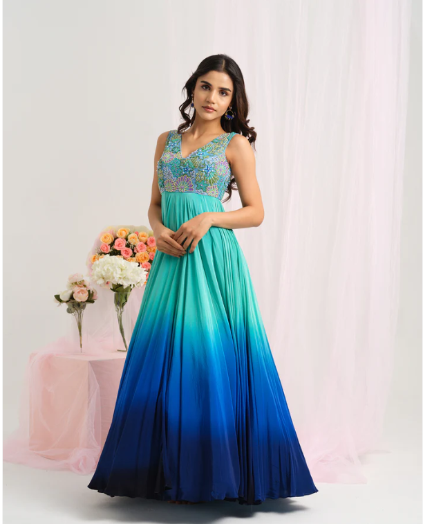Turquoise Ocean Elegance Gown
