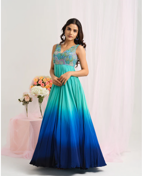 Turquoise Ocean Elegance Gown