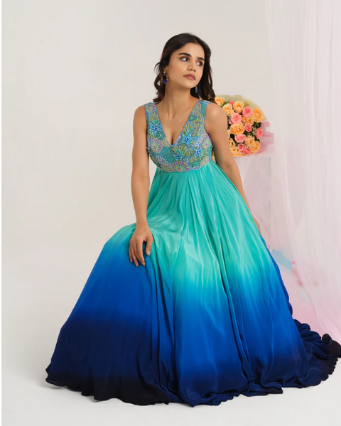 Turquoise Ocean Elegance Gown