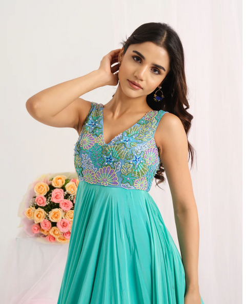 Turquoise Ocean Elegance Gown