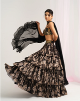 Tropical Leaf Lehenga Set