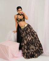 Tropical Leaf Lehenga Set